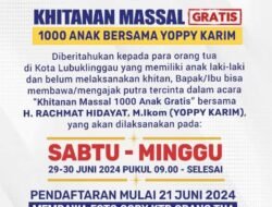 1.000 Kuota Peserta Khitanan Massal Yoppy Karim Ludes