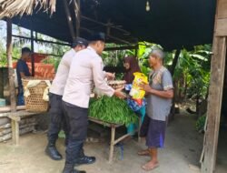 Polsek Batang Hari Leko Muba, Kembali Lakukan Bagikan Bantuan Sembako Jumat Berkah