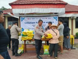 Polsek Selatan 1 Gelar GPM, 2 Ton Beras Ludes Dibeli 200 Warga