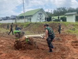 Personel Brigif TP 88/KBK Dam XXI/RI manfaatkan lahan asrama untuk ketahanan Pangan