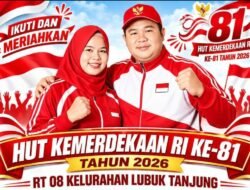 Lewat Swadaya, Warga RT 08 Lubuk Tanjung Semarakkan HUT RI ke-81