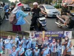 Kabut Asap, PSM, TKSK dan Karang Taruna Barat 1 & 2 Bagikan Masker