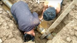Minggu Tetap Kerja, PDAM TBS Perbaiki Pipa Bocor