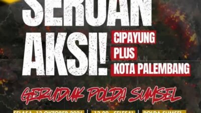Cipayung Plus Geruduk Polda Sumsel, Desak Tuntas Karhutla